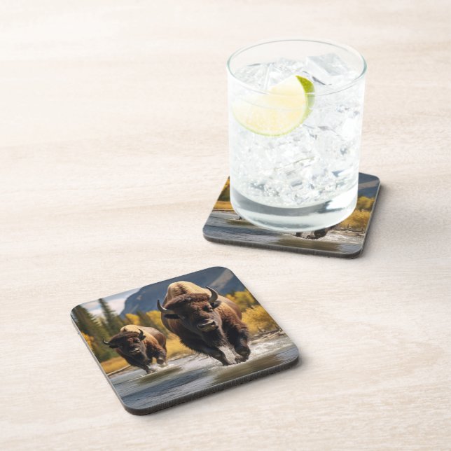 Porta-copo Conjunto de Portas copos de Buffalo Yellowstone (Lado Direito)