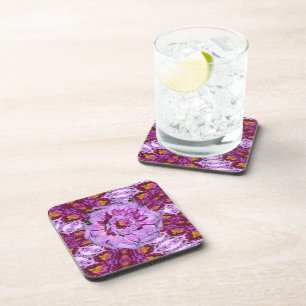 Porta-copo Conjunto de PORTAS COPOS de CORK das Dahlia Flower