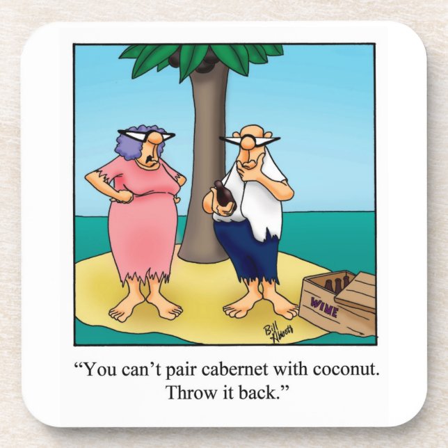 Porta-copo Conjunto de Portas copos de Humor de Vinho (Frente)