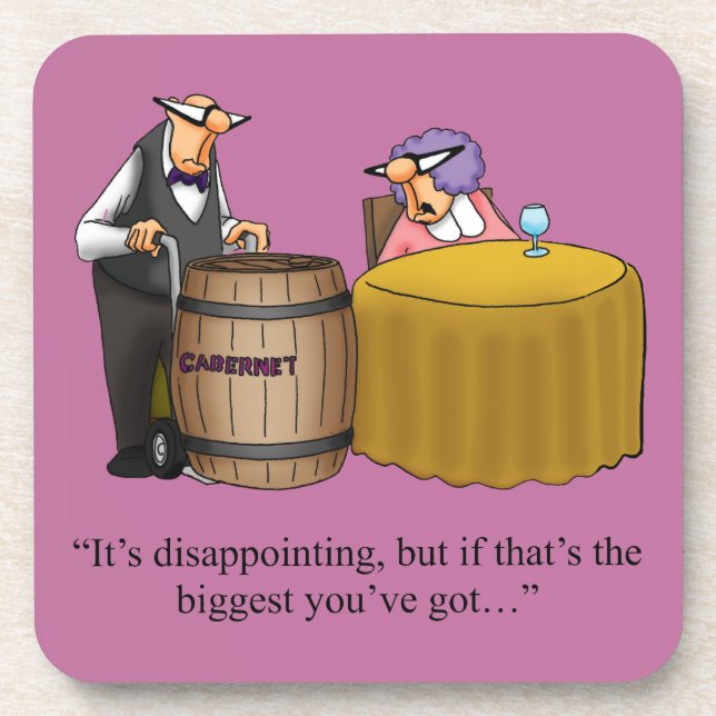 Porta-copo Conjunto de Portas copos de Humor de Vinho (Frente)