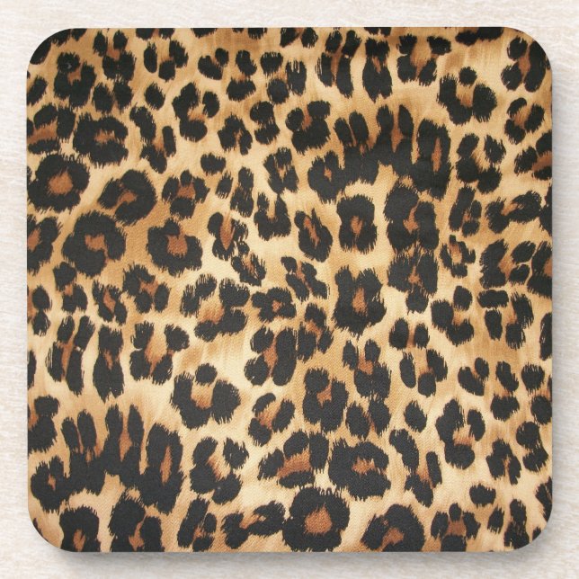 Porta-copo Conjunto de Portas copos de Impressão Leopardo (Frente)