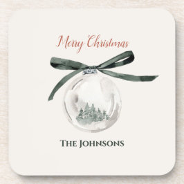 Porta-copo Conjunto de Portas copos de Natal Verde e Branco