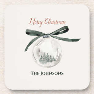 Porta-copo Conjunto de Portas copos de Natal Verde e Branco