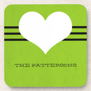 Porta-copo Conjunto de Portas copos do Coração Moderno Verde