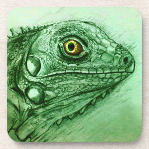 Porta-copo Conjunto de Portas copos Iguana 6 Verde, Desenho R