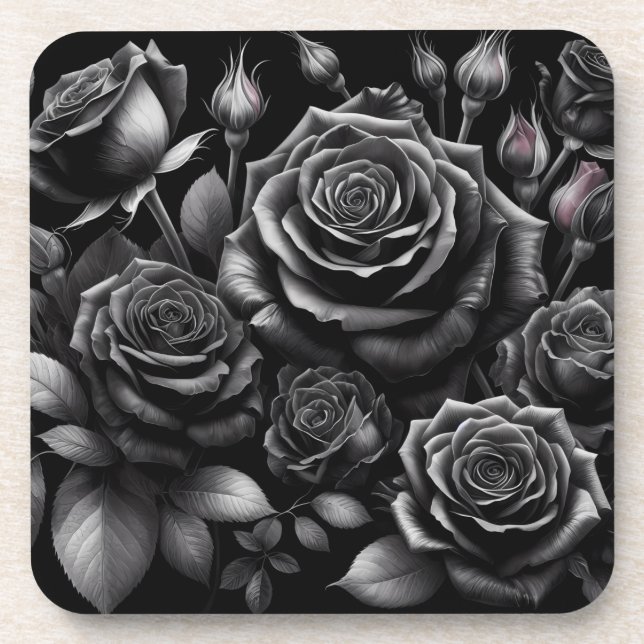 Porta-copo Conjunto de Pousa-Copos de Plástico Rígido Rosa Es (Frente)
