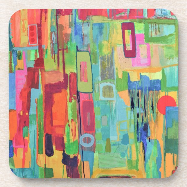 Porta-copo Conjunto de Sol Laranja de 6 Portas copos (Frente)