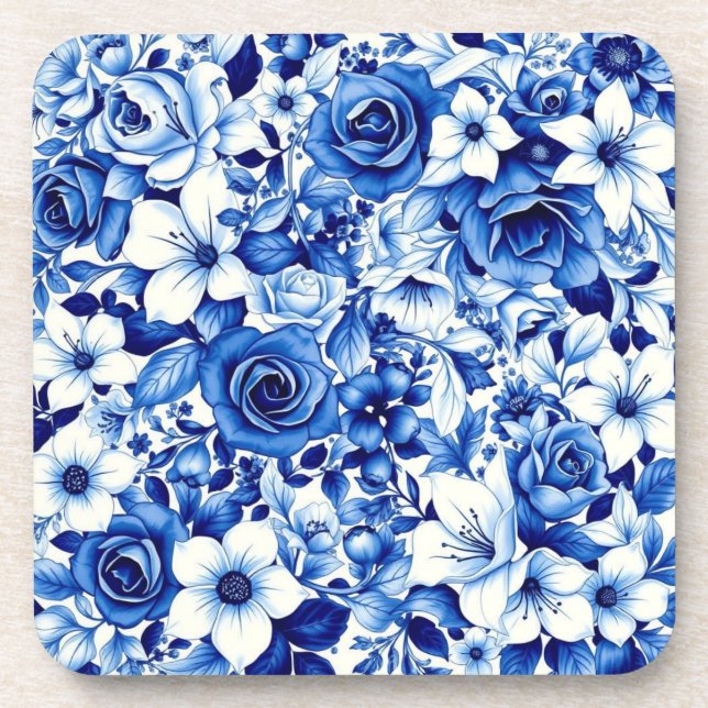 Porta-copo conjunto de suportes blue rose symphony (Frente)