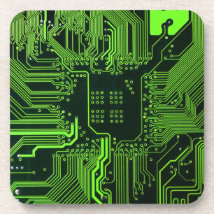 Porta-copo Conselho de Circuito Eletrônico Verde de Nerd Extr