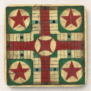 Porta-copo Conselho de Jogo Antique Parcheesi por Ethan Harpe