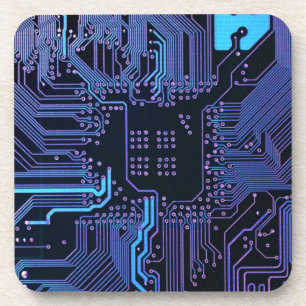Porta-copo Conselho do circuito do computador legal azul