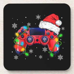 Porta-copo Controlador de Video Game Chapéu de Natal do Papai
