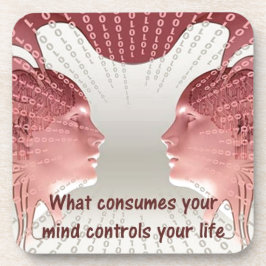 Porta-copo Controle sua vida citando pensamento positivo dize