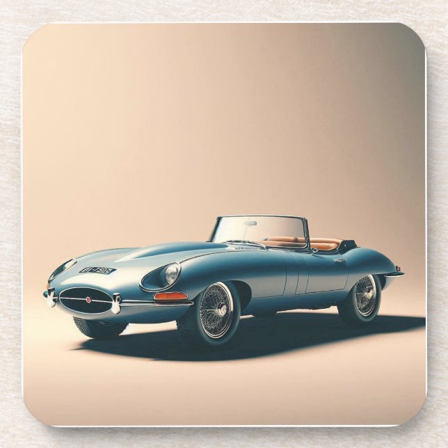 Porta-copo Conversível Jaguar Tipo E (Azul) (Frente)