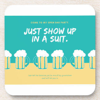 Porta-copo Convite para Festa de Casamento – Design Divertido