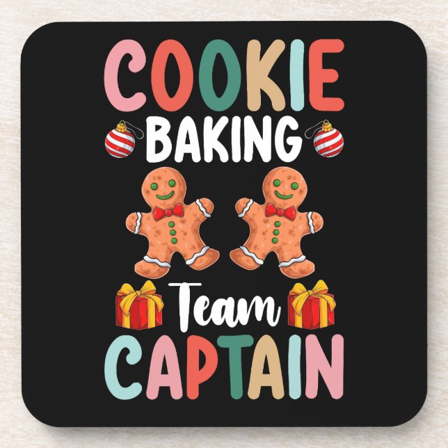 Porta-copo Cookie Baking Team Capitão Família Natal (Frente)