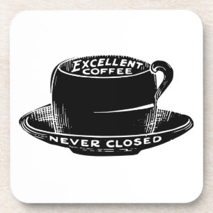 Porta-copo Copo de café de placa de café vintage