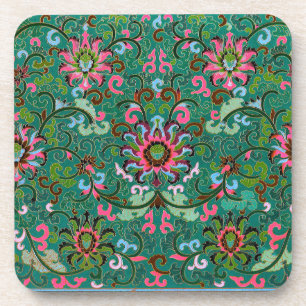 Porta-copo Copo de padrão de vaso floral oriental antigo