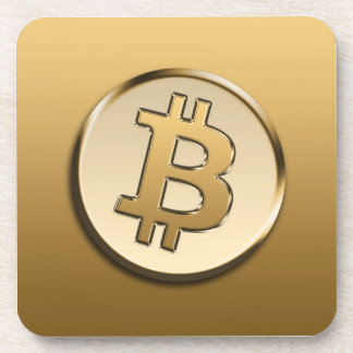 Porta-copo Copo de plástico duro Bitcoin Dourado