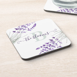 Porta-copo Copo de plástico duro lavanda monogramado