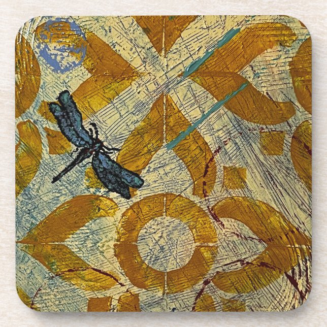 Porta-copo Copo de plástico duro Libélula marroquina (Frente)