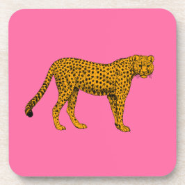 Porta-copo Copo para Bebida Cheetah Rosa