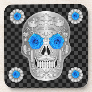 Porta-copo Copo para Bebida Chrome Calavera (Rosa Azul)