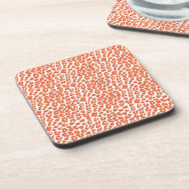 Porta-copo Cor âmbar e Impressão Leopardo Branco
