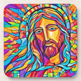Porta-copo Cor Burst: Linda Pintura de Jesus
