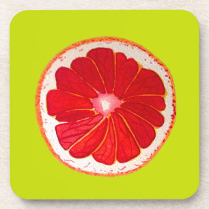 Porta-copo cor-de-água de toranja rosa brilhante pop art