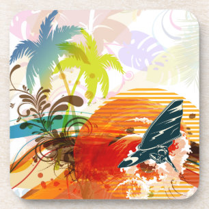 Porta-copo Cor de fundo DIY surfistas riptide PixDezines