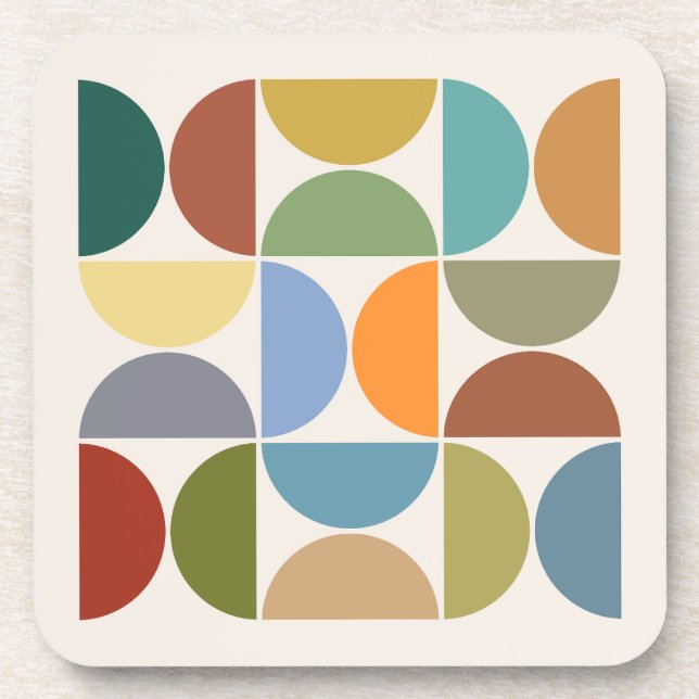 Porta-copo Cor do semicírculo MCM na Praça de Creme (Frente)