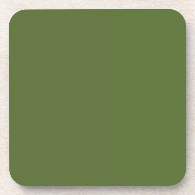 Porta-copo Cor Sólida Verde Oliva Escuro (Frente)