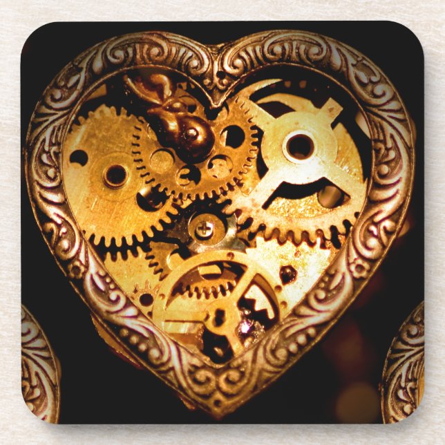 Porta-copo coração de steampunk (Frente)