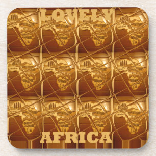 Porta-copo Coração Dourado da África