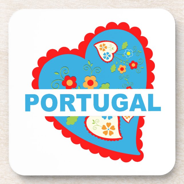 Porta-copo Coração português alegre (Frente)