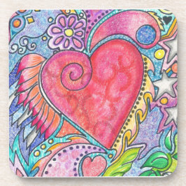 Porta-copo Coração Voador