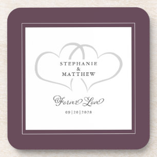 Porta-copo Corações de Casamento Elegante para sempre amar Ro