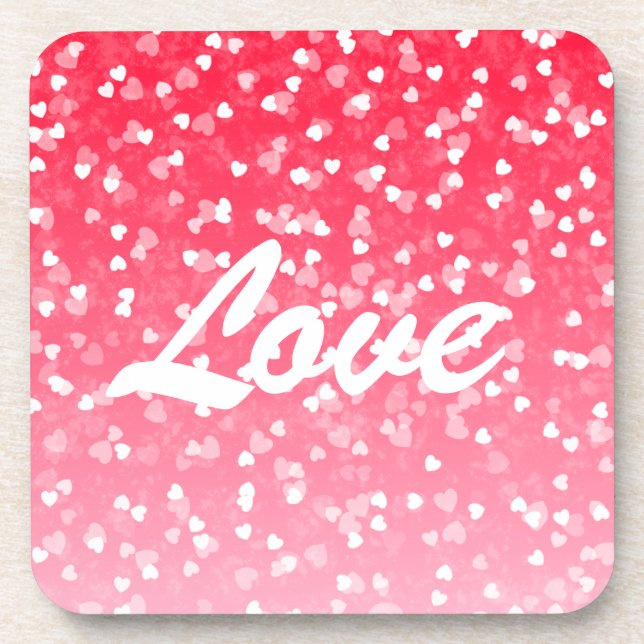 Porta-copo Corações e Amor do namorados (Frente)