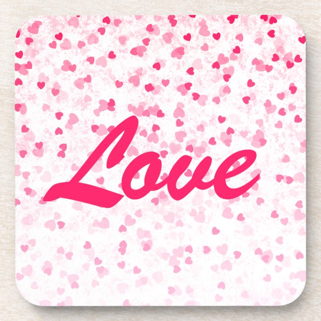 Porta-copo Corações e Amor do namorados (Frente)