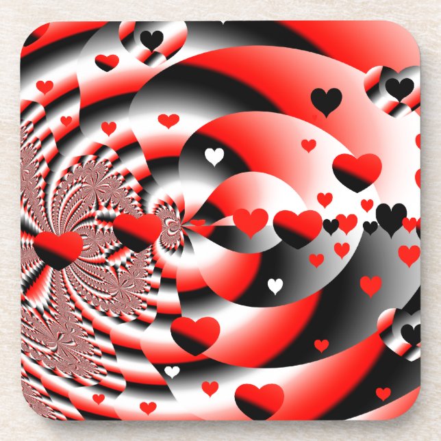 Porta-copo Corações Flutuantes (Frente)