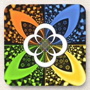 Porta-copo Corações Iridescentes, Abstrato de Bolinhas