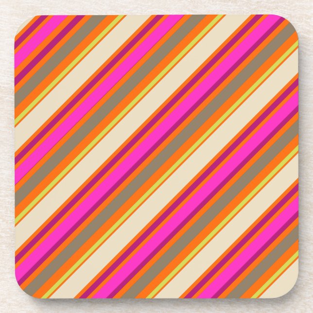 Porta-copo Cores de fundo DIY PixDezines Malibu Stripes (Frente)