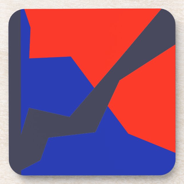 Porta-copo Cores de Sinalizador Branco Vermelho Azul (Frente)