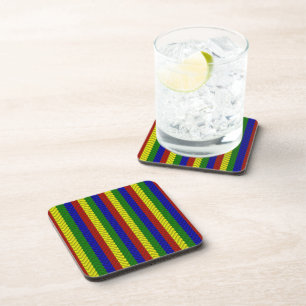 Porta-copo Cores Primárias Herringbone
