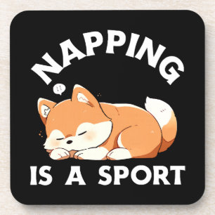 Porta-copo Corgi Engraçado Dormindo é um Esporte para Amantes