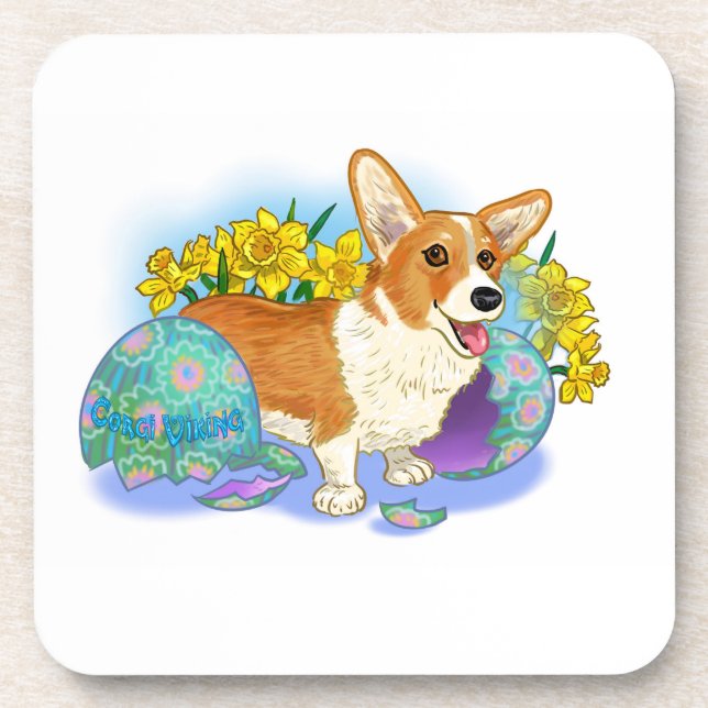 Porta-copo Corgi Páscoa (Frente)