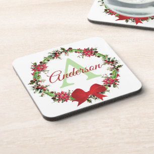 Porta-copo Coroa de Natal personalizada