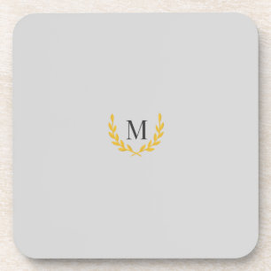 Porta-copo Coroa Monograma de Noiva Elegante Equestre Dourada
