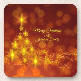 Porta-copo Correspondência Definir Árvore de Estrelas Dourada